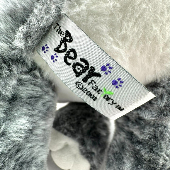 BEAR FACTORY NWT Tahla the Tabby Cat Gray White Plush Stuffed Animal 14" 2001 - Picture 5 of 6